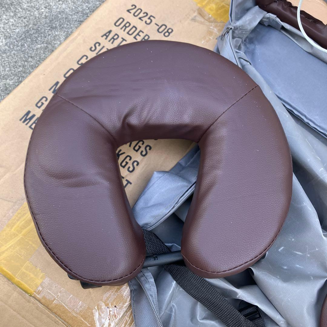 セブンビューティ　折りたたみ式マッサージテーブル　ブラウン