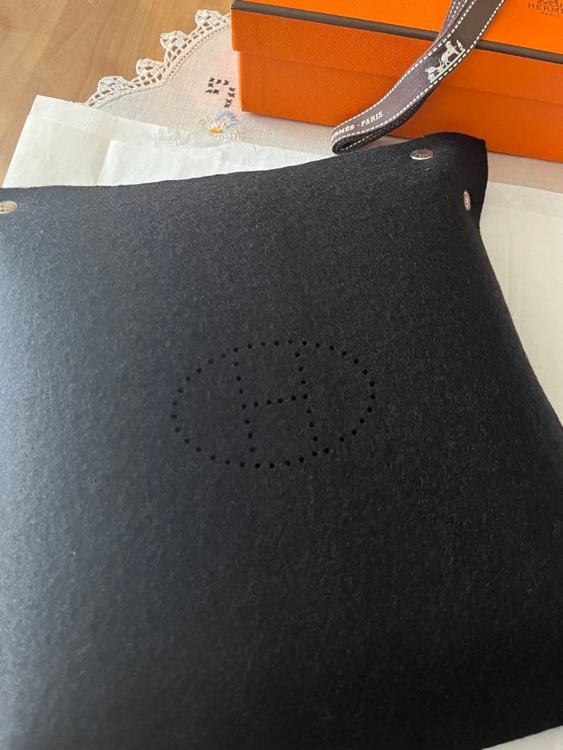 エルメス★ヴィドポッシュ フェルトトレイ アクセサリー ブラック 美品 箱有り