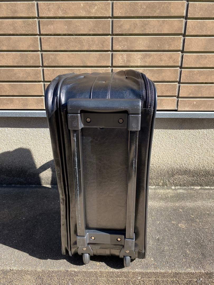 【希少】ダレスバッグ型キャリーバッグ オールレザー ブラック 自立型 2段階