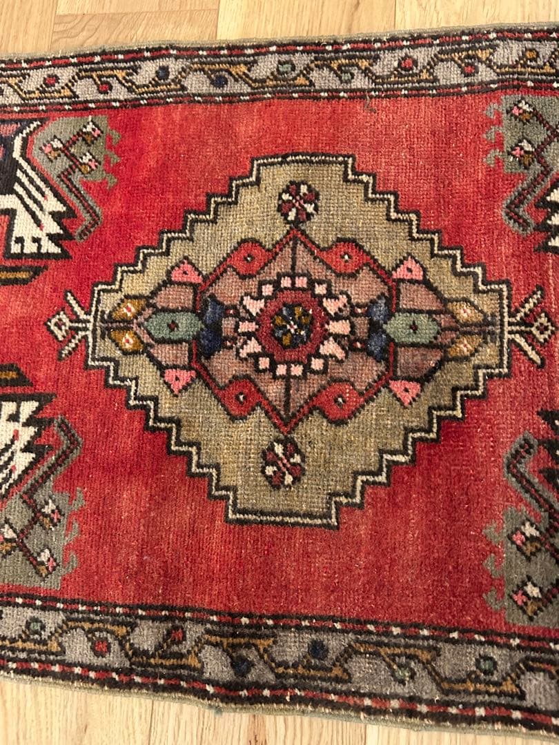 トライバルラグ・トルコヴィンテージラグ・ウール約51×99cm