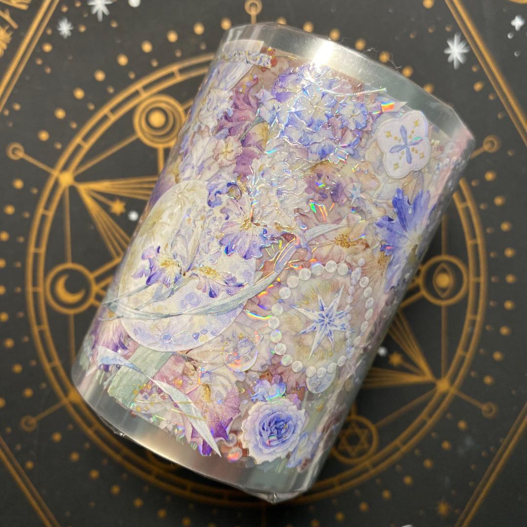 【I】海外　10m巻　貝殻光マスキングテープ　人物系/お花系/装飾系