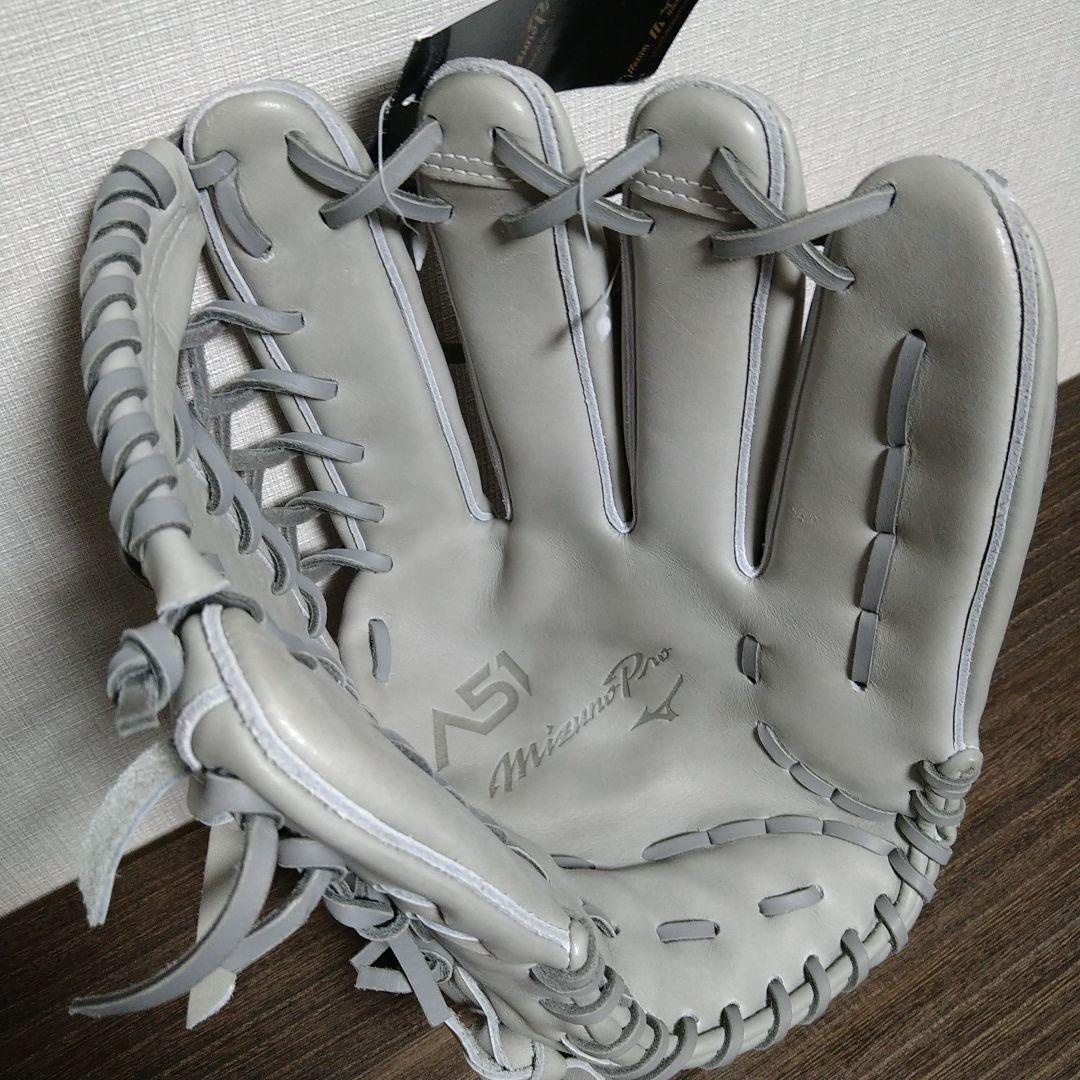 ［未使用］ミズノプロ A51 グレー 軟式外野手用グラブ イチローモデル