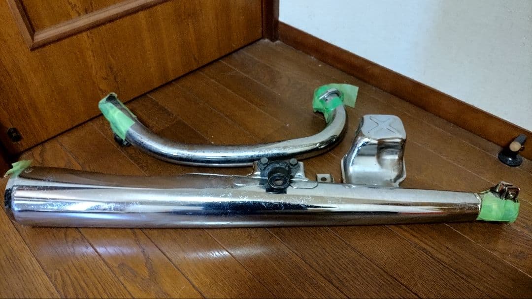 【値下げ】SR400/SR500 純正ノーマルマフラー エキパイ付 ブラケット付