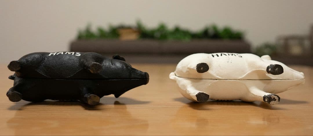 【2個セット】Hams PIG BANK ハムズバンク　アンティーク　貯金箱
