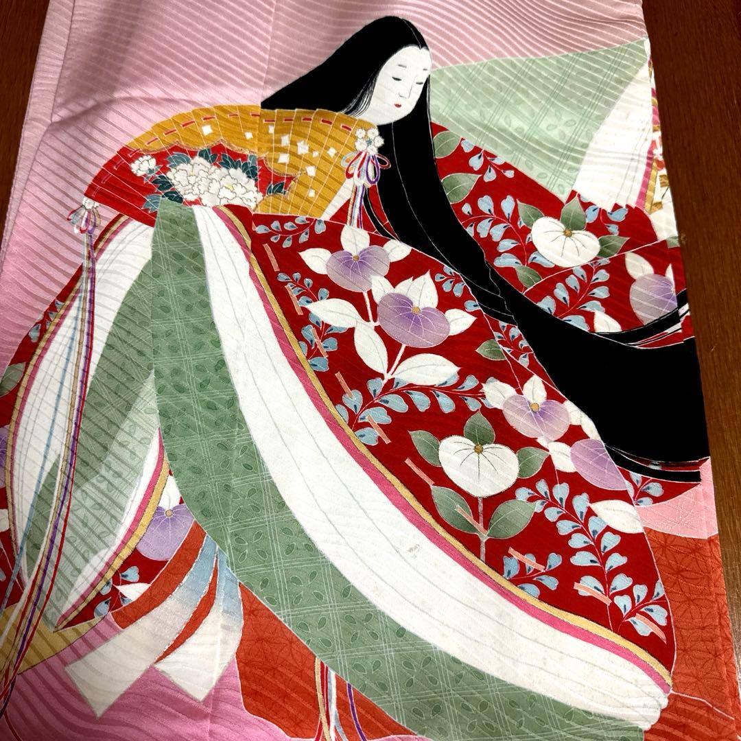 七五三　女の子　作家物　落款入り７歳　祝着　四つ身　逸品　長襦袢付き