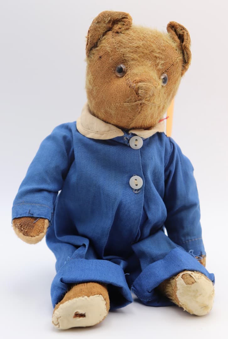 アメリカン・ビンテージ・ベア 29cm 青いロンパース 年代詳細不明