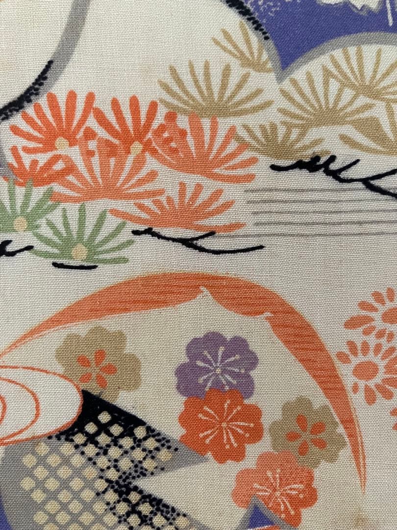 【美品・レア柄！】梅に桜・紅葉に千鳥まで、大人可愛く大正ロマン☆アンティーク着物