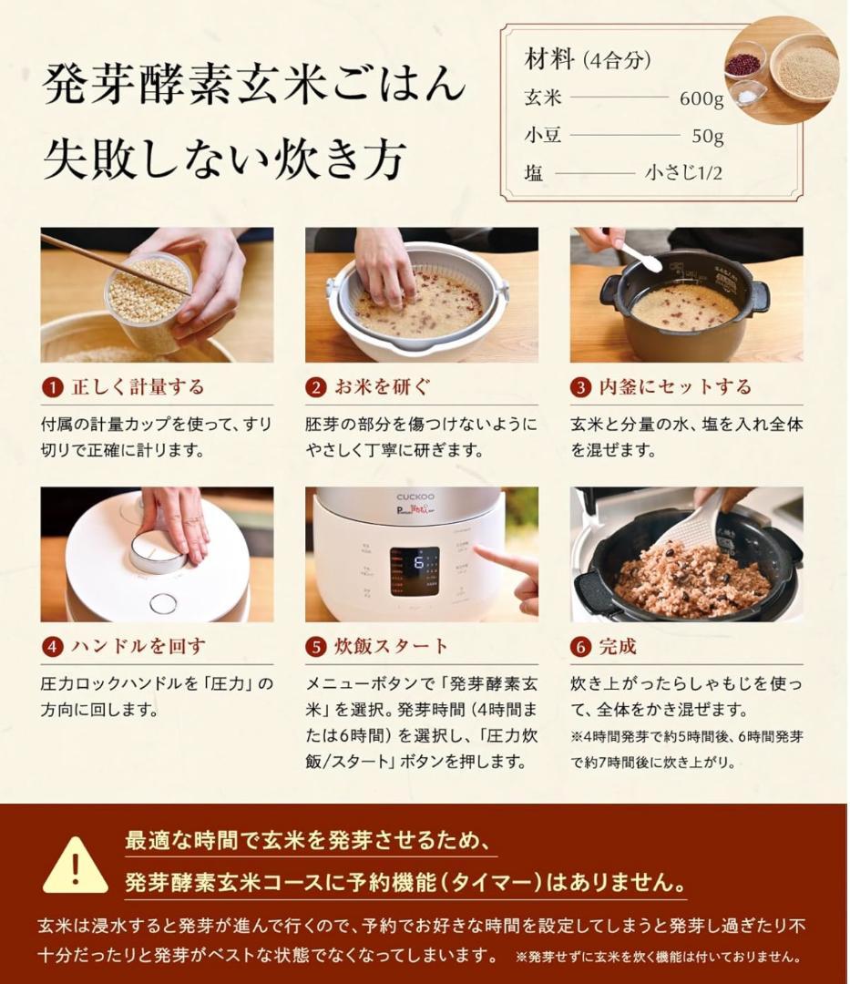 Premium New 圧力名人SP 発芽酵素玄米炊飯器 CRP-ST0605F