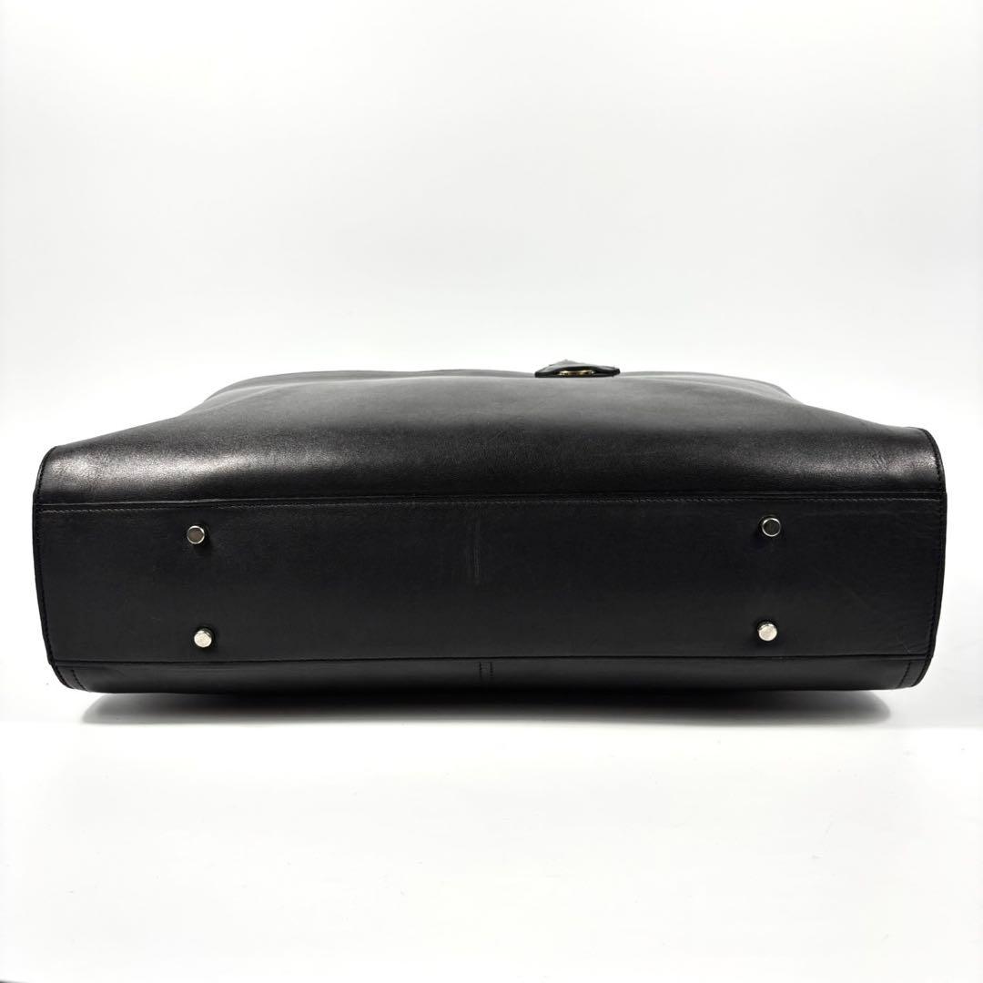 ✨美品✨アニアリ ビジネスバッグ キーリング A4可 カモフラ レザー 濃紺