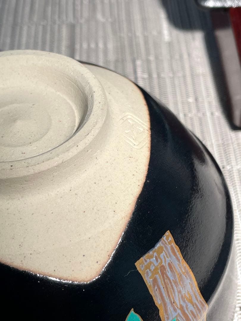 136桑野むつ子 京都 御所の花十二ヶ月【12月山茶花】抹茶椀・和陶皿 しおり付