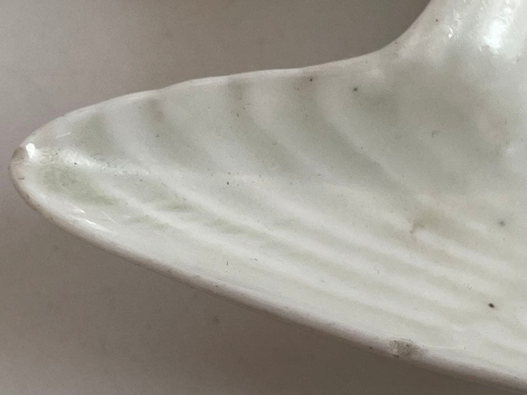 骨董　アンティーク　古伊万里　白磁　鳥形　小皿　変形皿　小鳥　白磁皿　5枚