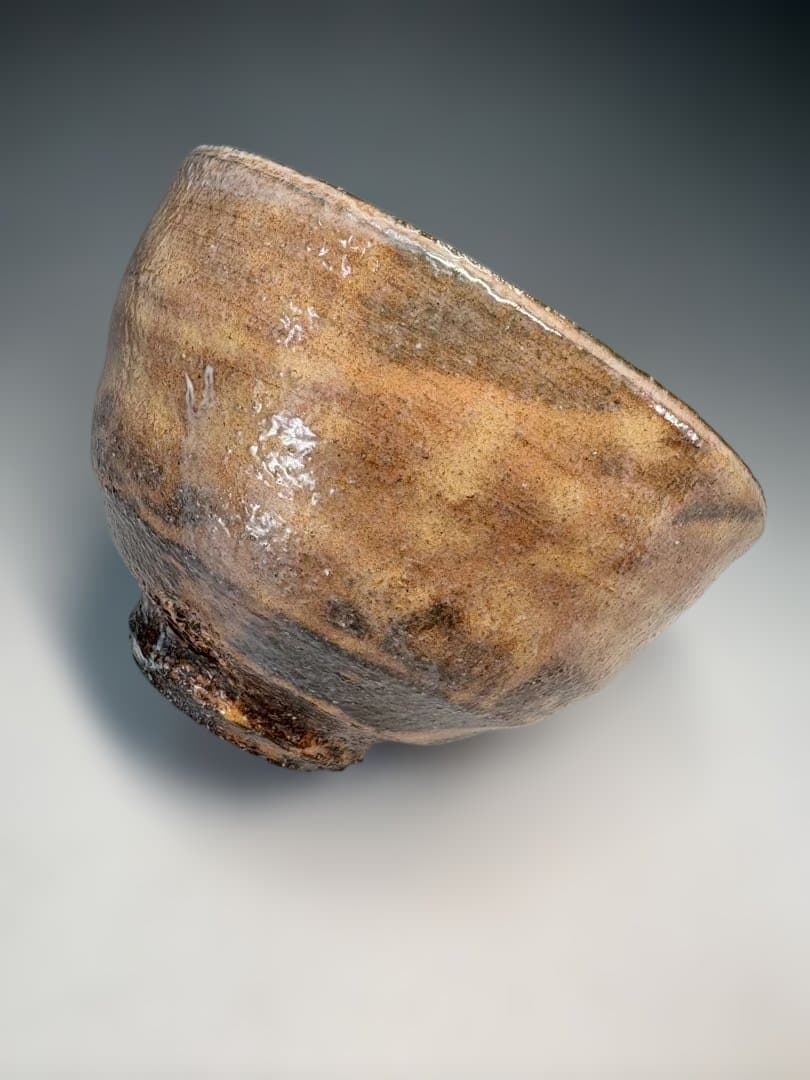 【中古品】十四代坂倉新兵衛造　萩茶碗（共箱）