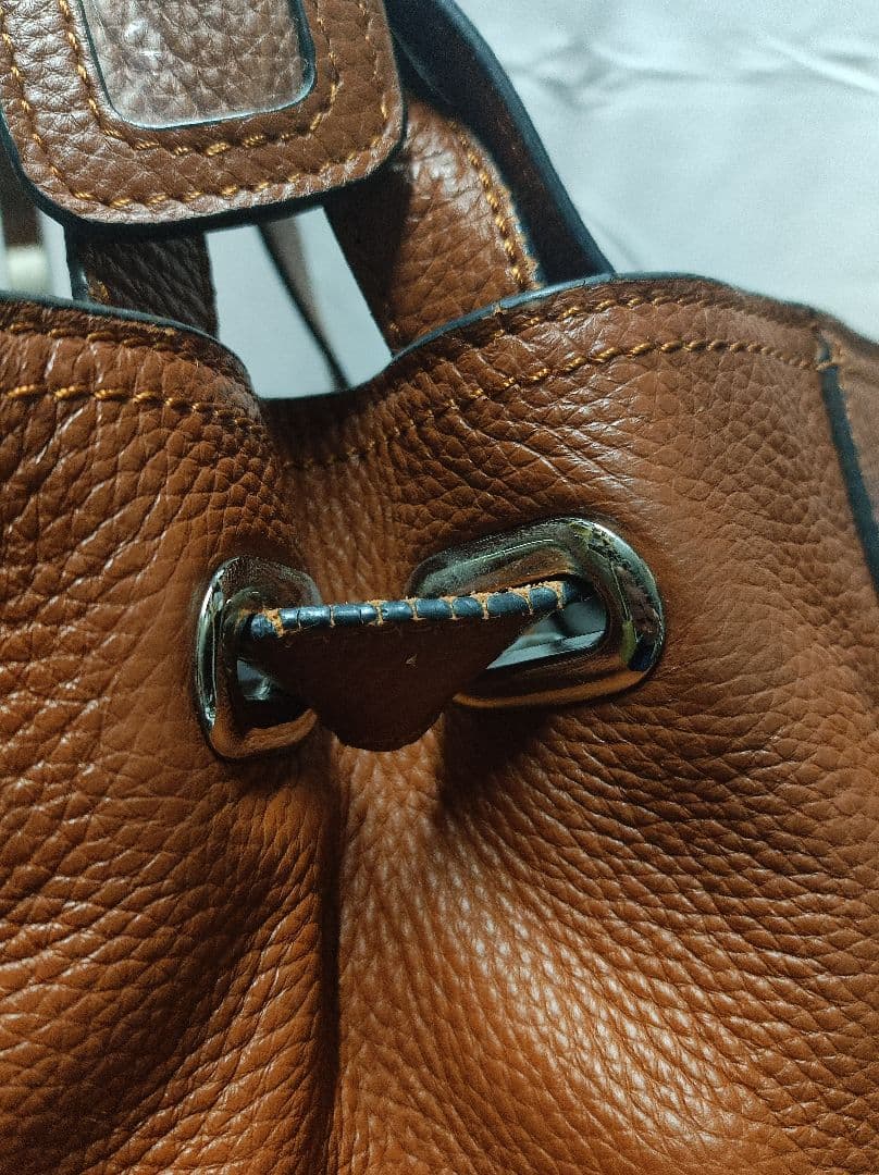 old PRADA ブラウン レザー ショルダーバッグ ハンドバッグ