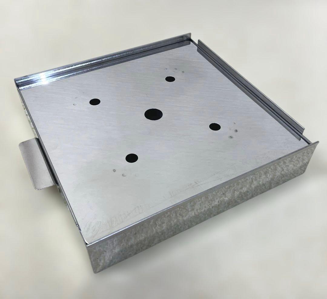 天然木角型二段せいろ21㎝（蒸台&すのこ付）未使用品