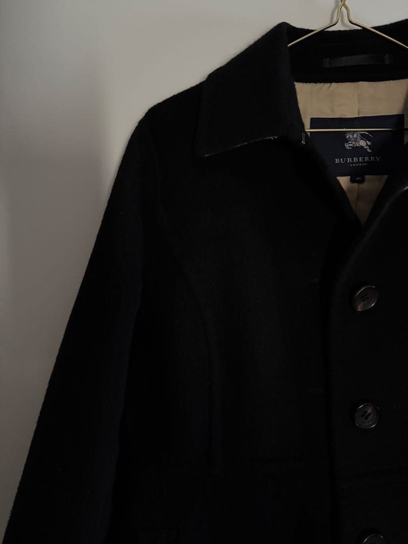 廃盤　バーバリー　ロンドン　カシミヤ混ウールコート 黒 40 日本製