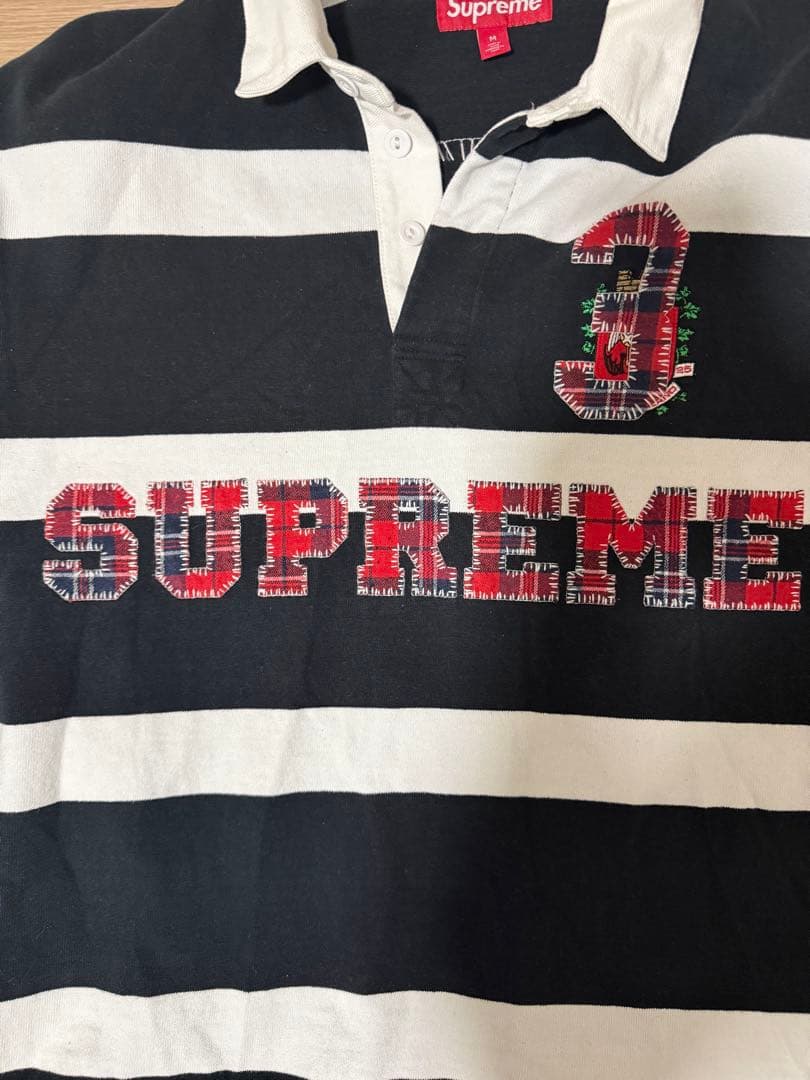 【希少品】Supreme Stripe Rugby \"Black\"