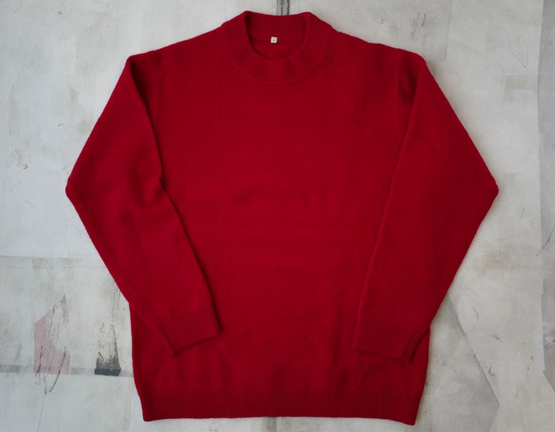 MUJI Labo ミドルゲージ モックネックニット L 赤 完売品 セーター