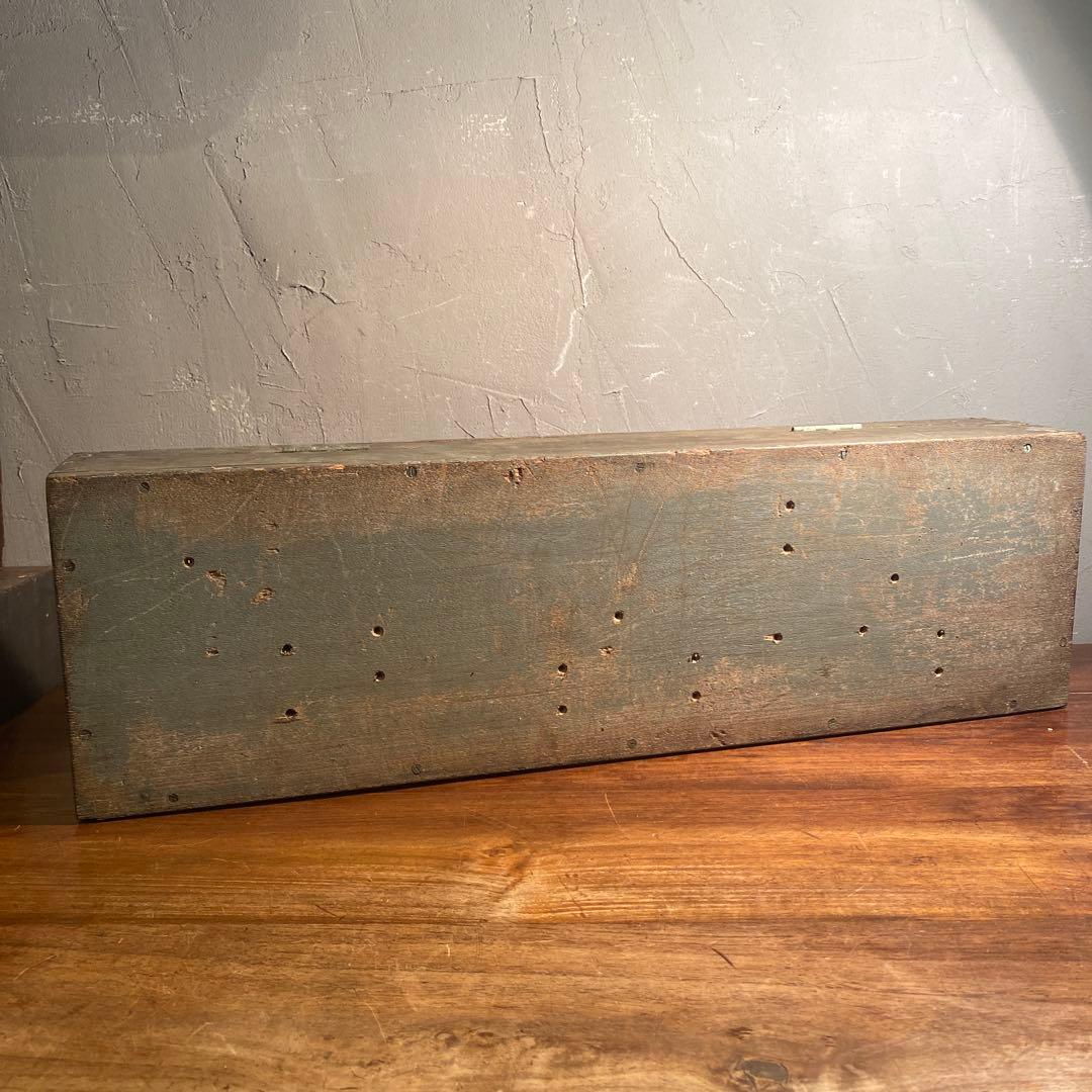 昭和14年 日本軍 固定式機関銃照準具用ケース 木箱 戦前 ミリタリー 稀少