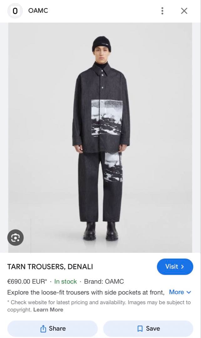 OAMC 23aw DENALI Relaxed Jeansデニムパンツ