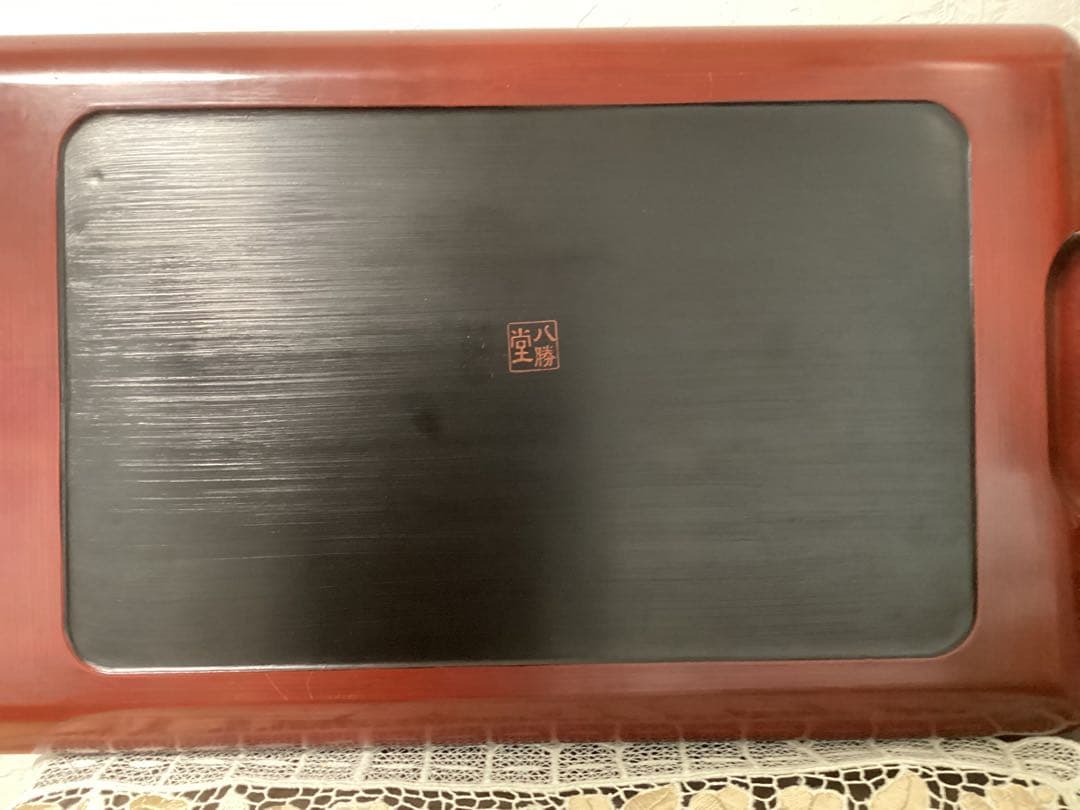 鎌倉彫　八勝堂　角型盆　伝統工芸品