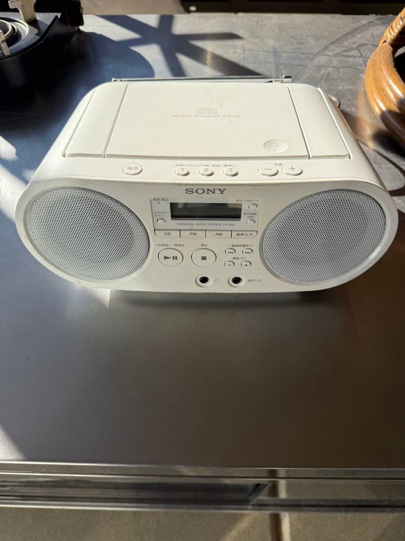 SONY パーソナルオーディオ システム ZS-S40 ラジカセ ホワイト