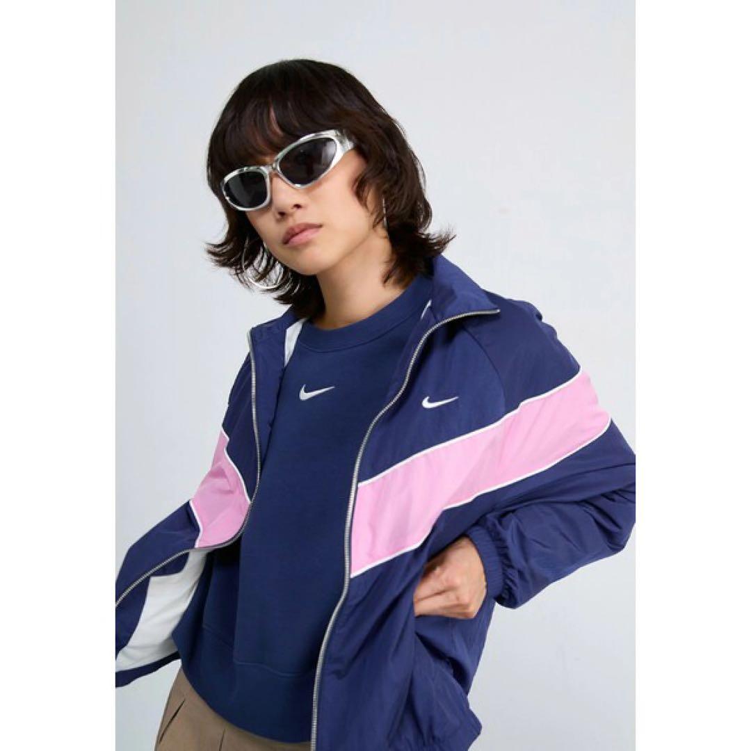 Nike ジップアップ ウィンドブレーカー ネイビー/ピンク
