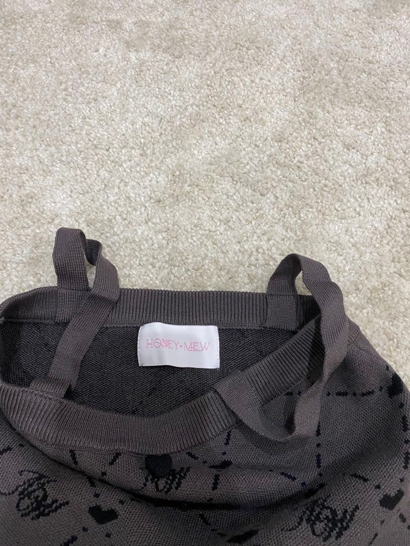 ハニーミュウ HWモノグラムアンサンブルワンピース グレー F