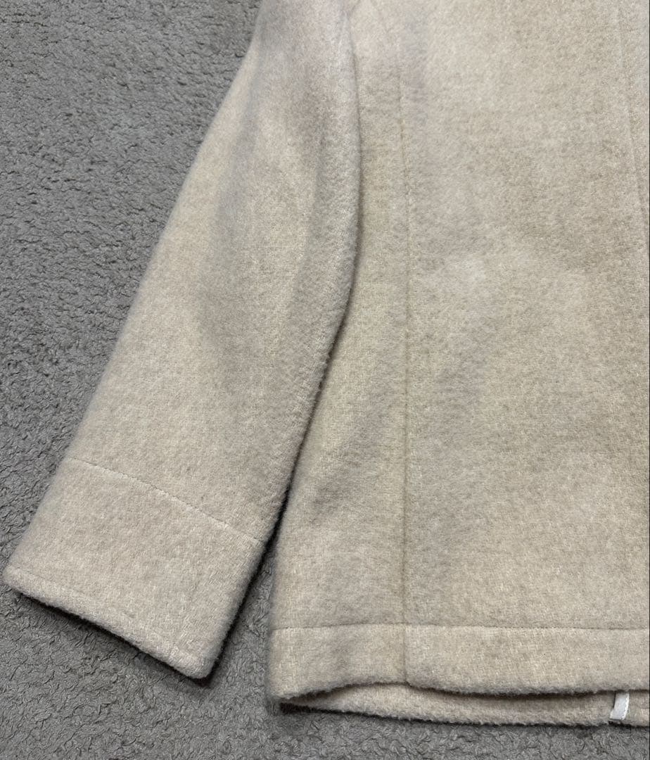 DANTON/ダントン　ウールラウンドカラージャケット　コート　38　ベージュ