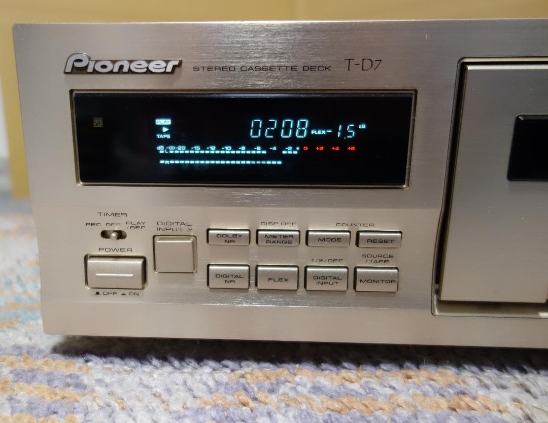 【3ヘッド】Pioneer T-D7 ステレオカセットデッキ【動作品】