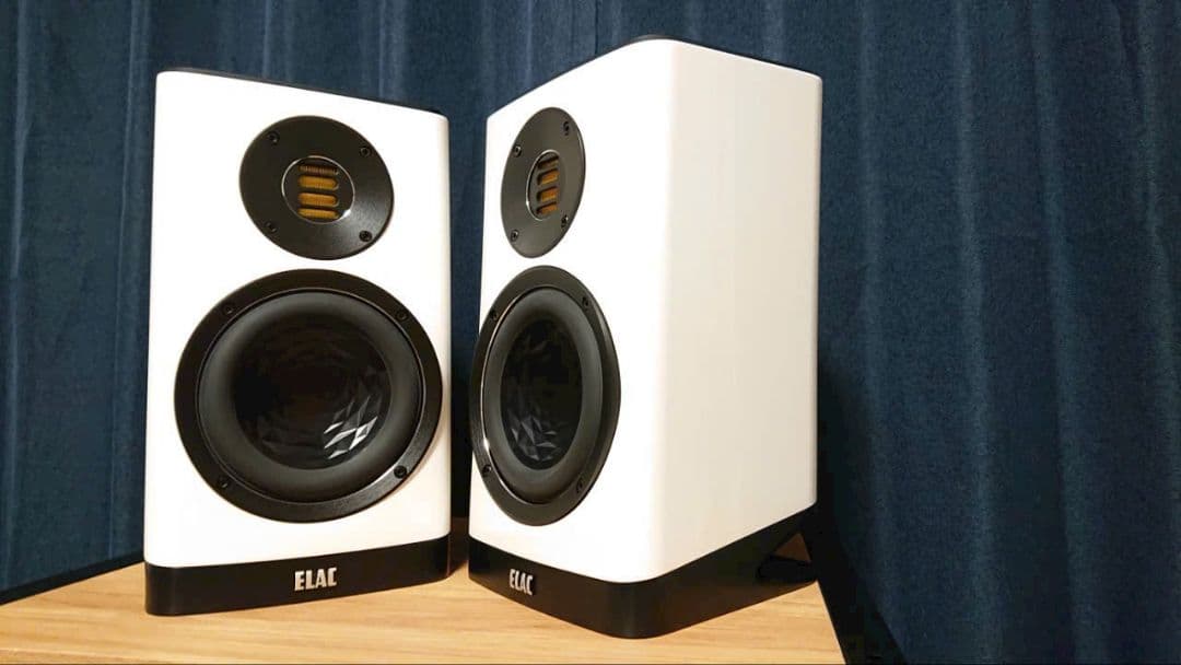ELAC ホワイトスピーカー 専用スタンド付き