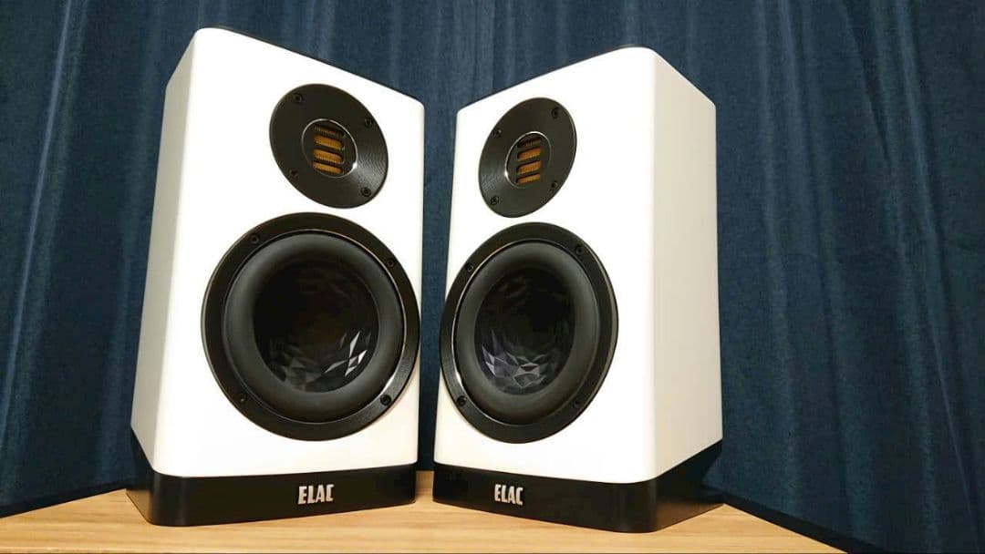 ELAC ホワイトスピーカー 専用スタンド付き