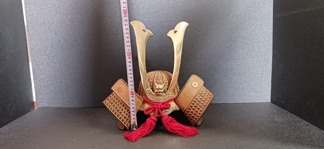 【希少品】　高岡　金次銅器製　出世兜　兜　金属工芸 鉄製 鋳物　端午の節句　置物