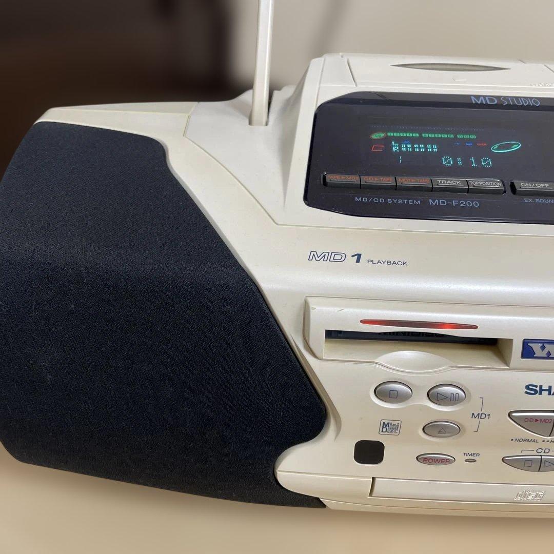 シャープ　MD-F200 MD CD カセットテープ　ダブルMD 再生確認済み