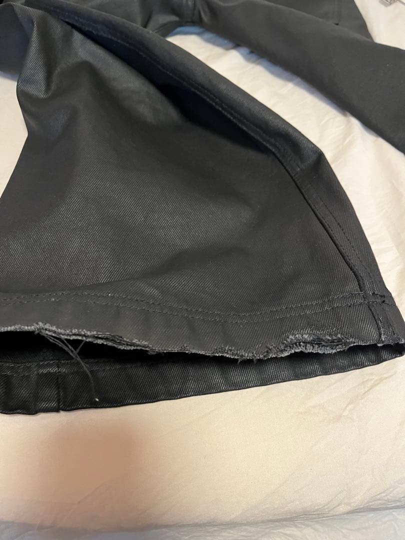 パンツ Asapmode Stacked Oil Coating Loose Fit