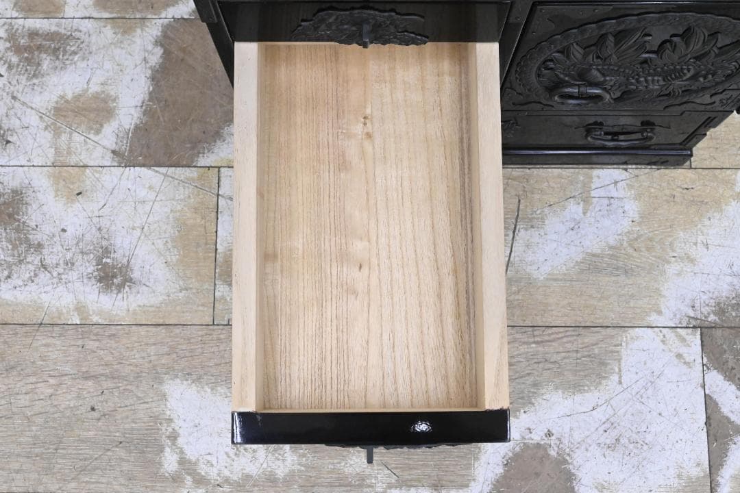 NH19 超美品 最高級 欅産業 仙台箪笥 宮城県推奨品 漆塗り小引出 船箪笥