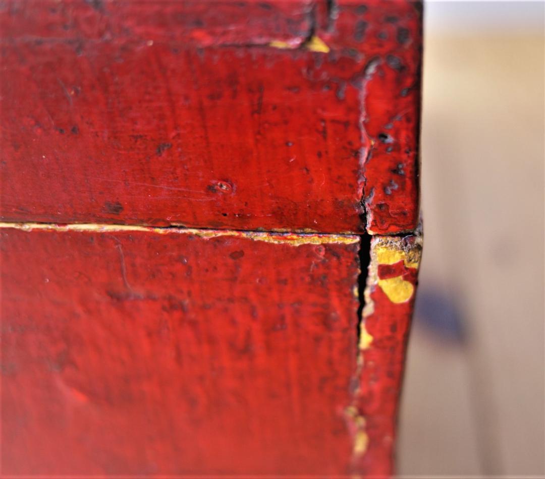 赤塗木箱　バニティージュエリーボックス　双喜吉祥図案　祝結婚記念　中国