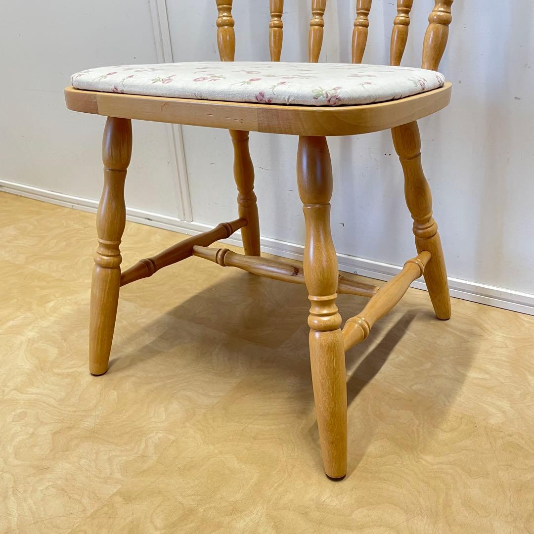 ミキモク ダイニングチェア② ウィンザーチェア 椅子 チェア 北欧スタイル 花柄