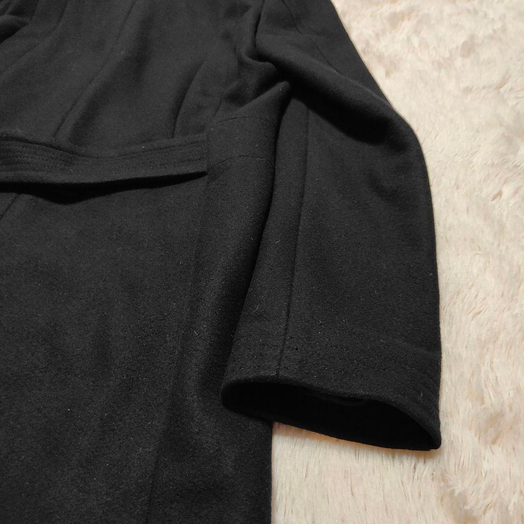 美品✨GIVENCHY スタンドカラー ウールコート ロング丈 ブラック 44