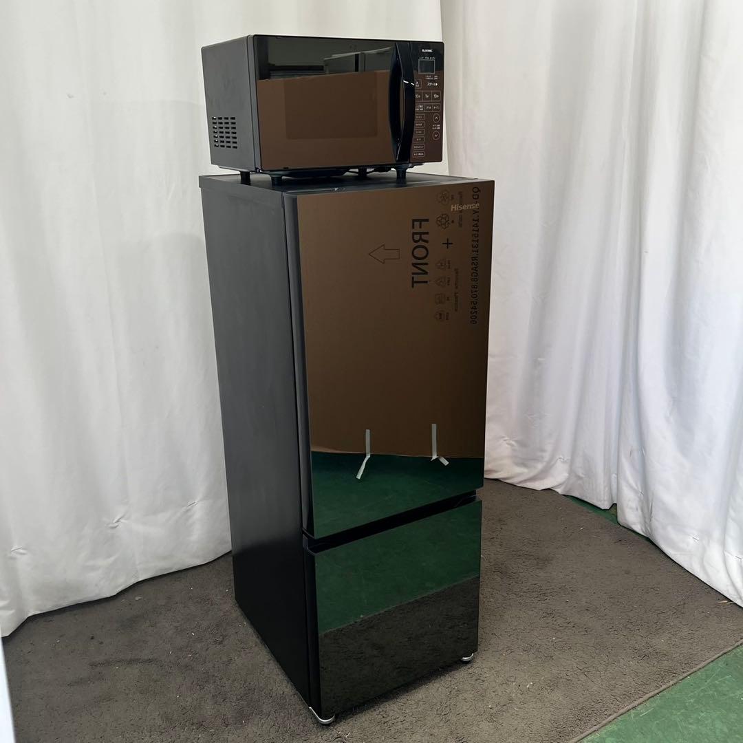★125　冷蔵庫　レンジ　一人暮らし　家電セット　黒　小型　安い　設置無料