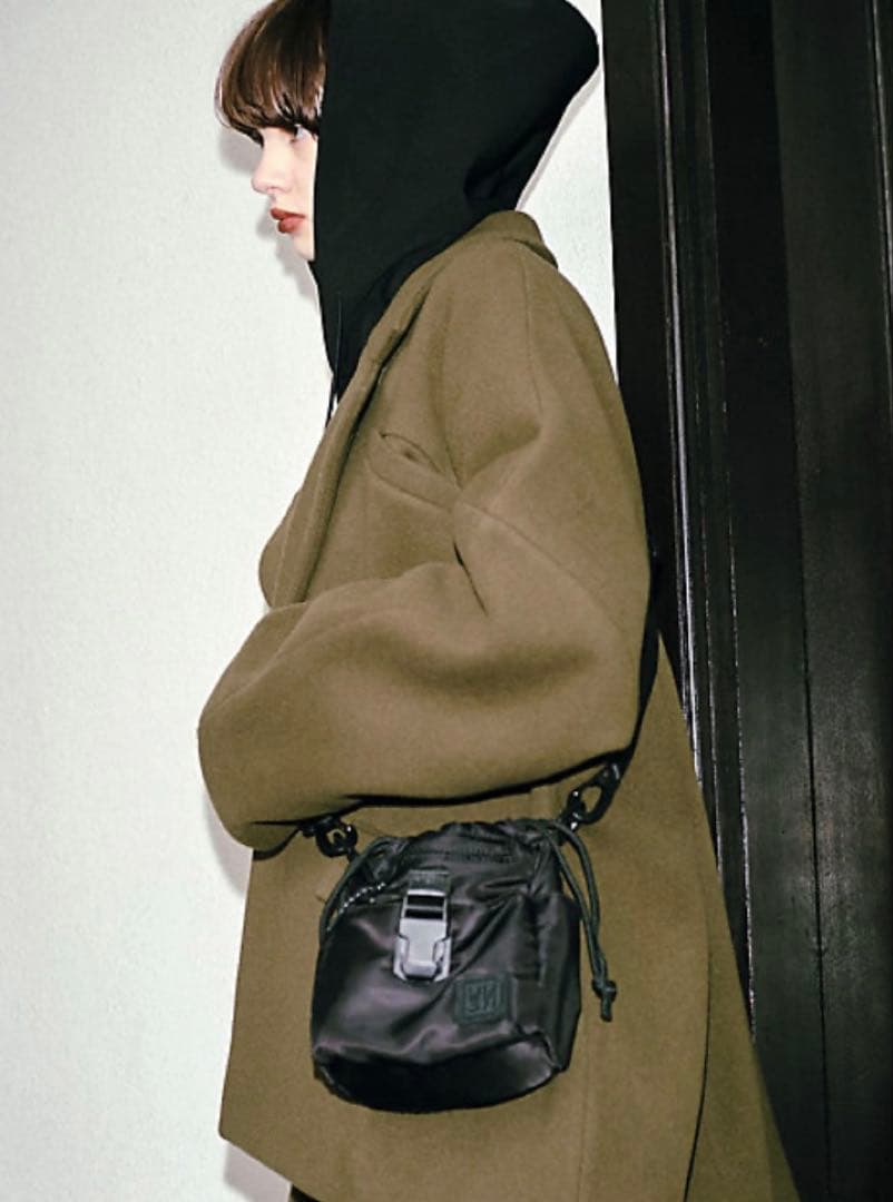 ●美品●UN3D.アンスリード ドルマンミドルウールコート⭐︎カーキ