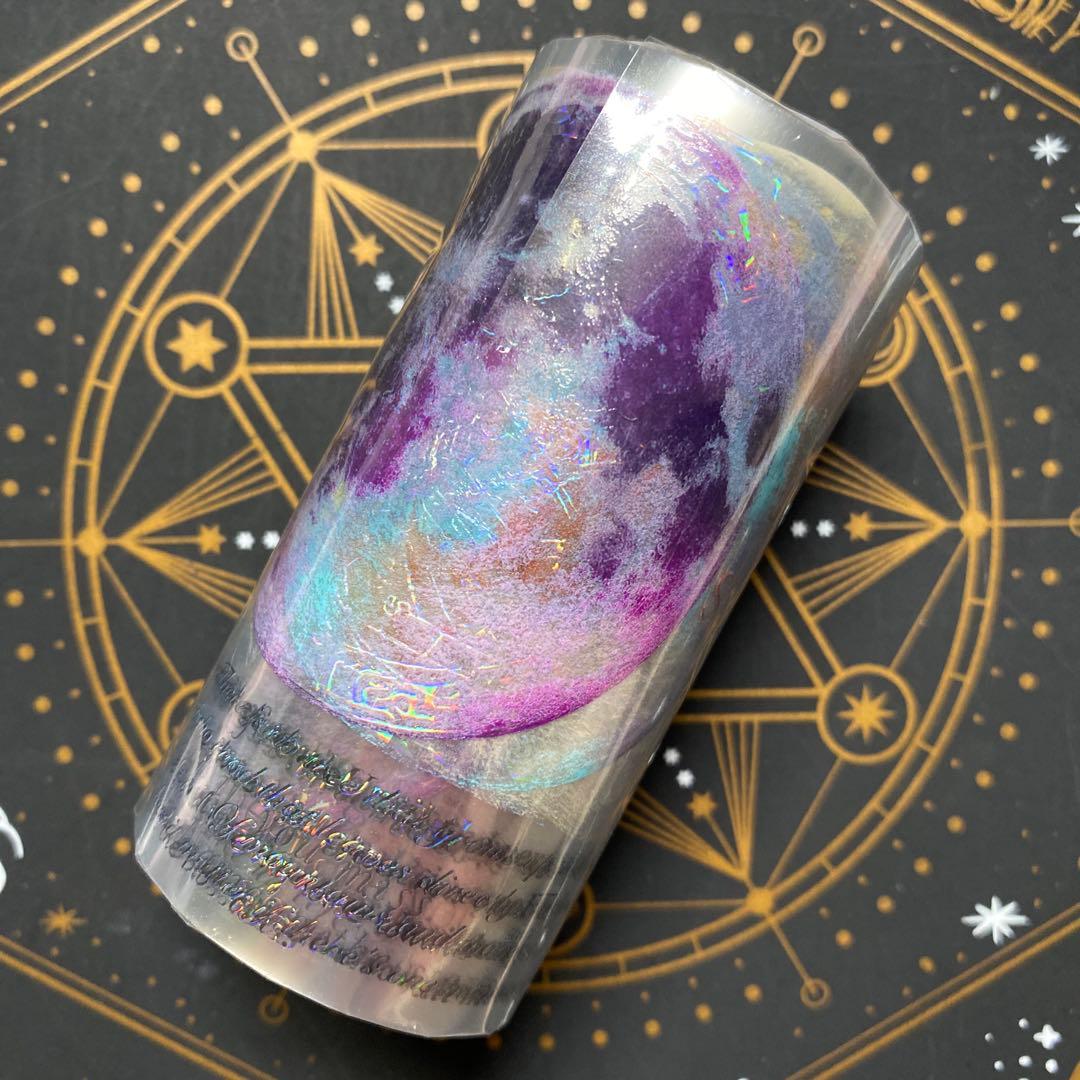 【9482】海外　マステ　6m巻　貝殻光マスキングテープ　月　英文字　装飾背景系