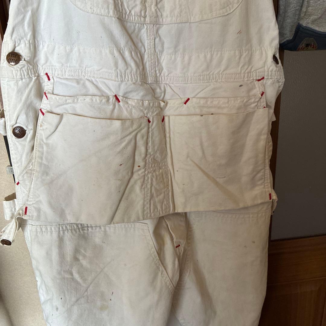 60s PAY DAYオーバーオールダブルニー　エプロン