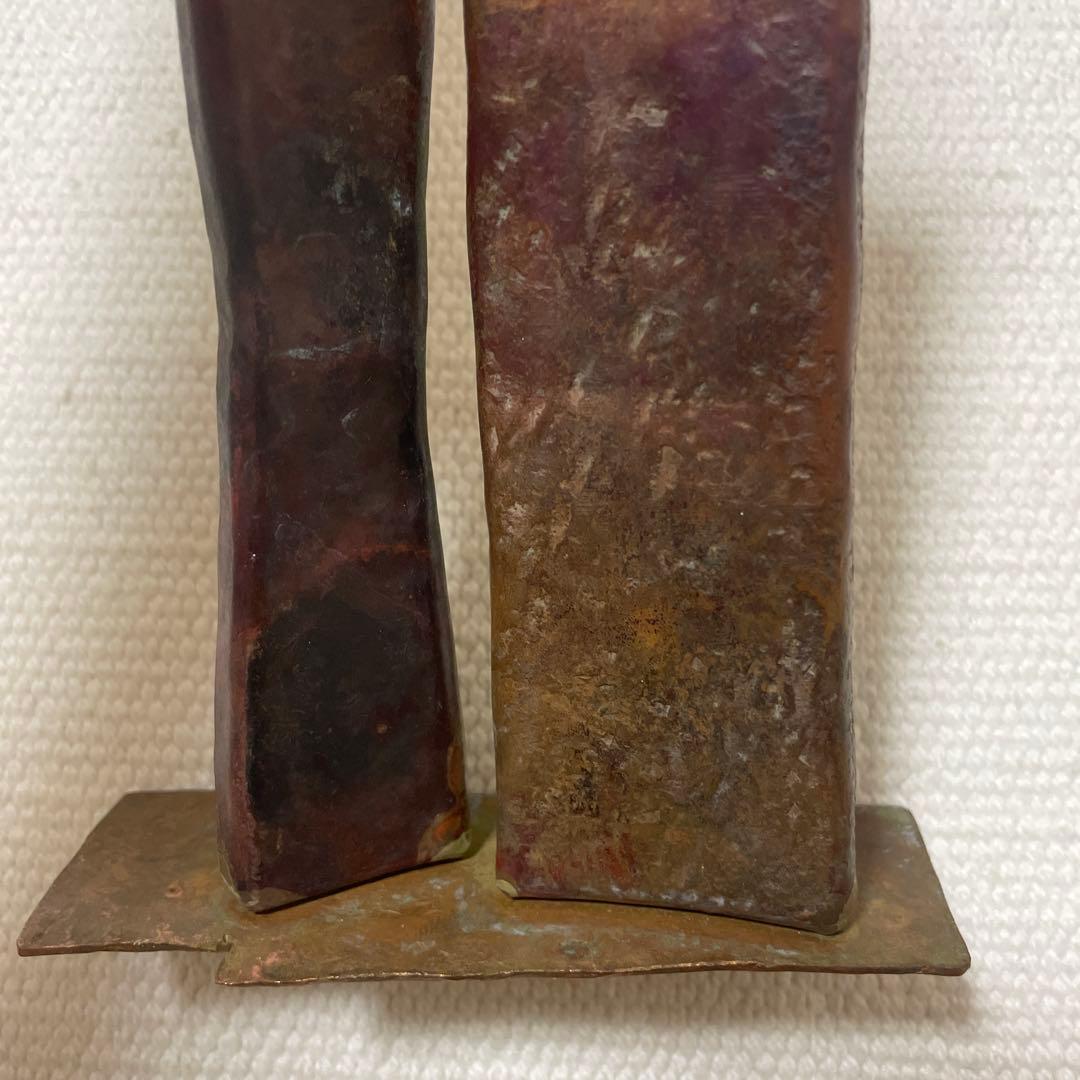 ハンドメイド　鍛金　金工　銅　人間　恋人　夫婦　男女　オブジェ　置物