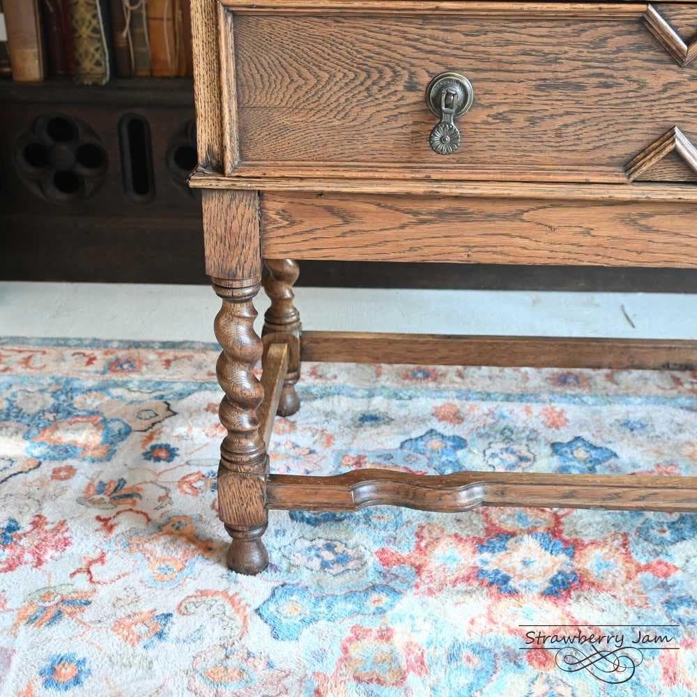 L3710-24 英国アンティーク オーク ライティングビューロ デスク 勉強机