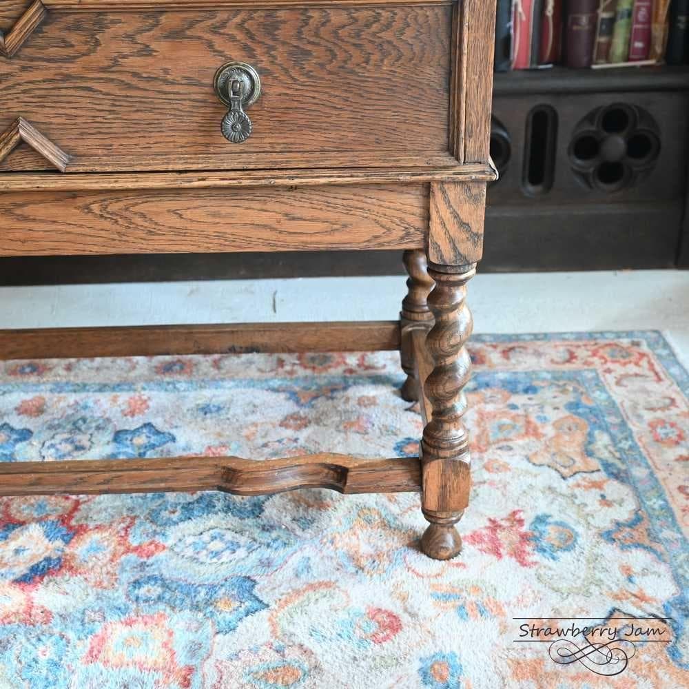 L3710-24 英国アンティーク オーク ライティングビューロ デスク 勉強机