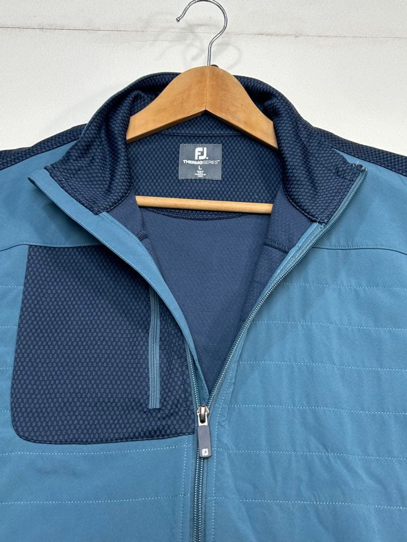 【FJ フットジョイ　ハイブリッド　サーモジャケット　ブルー　L】
