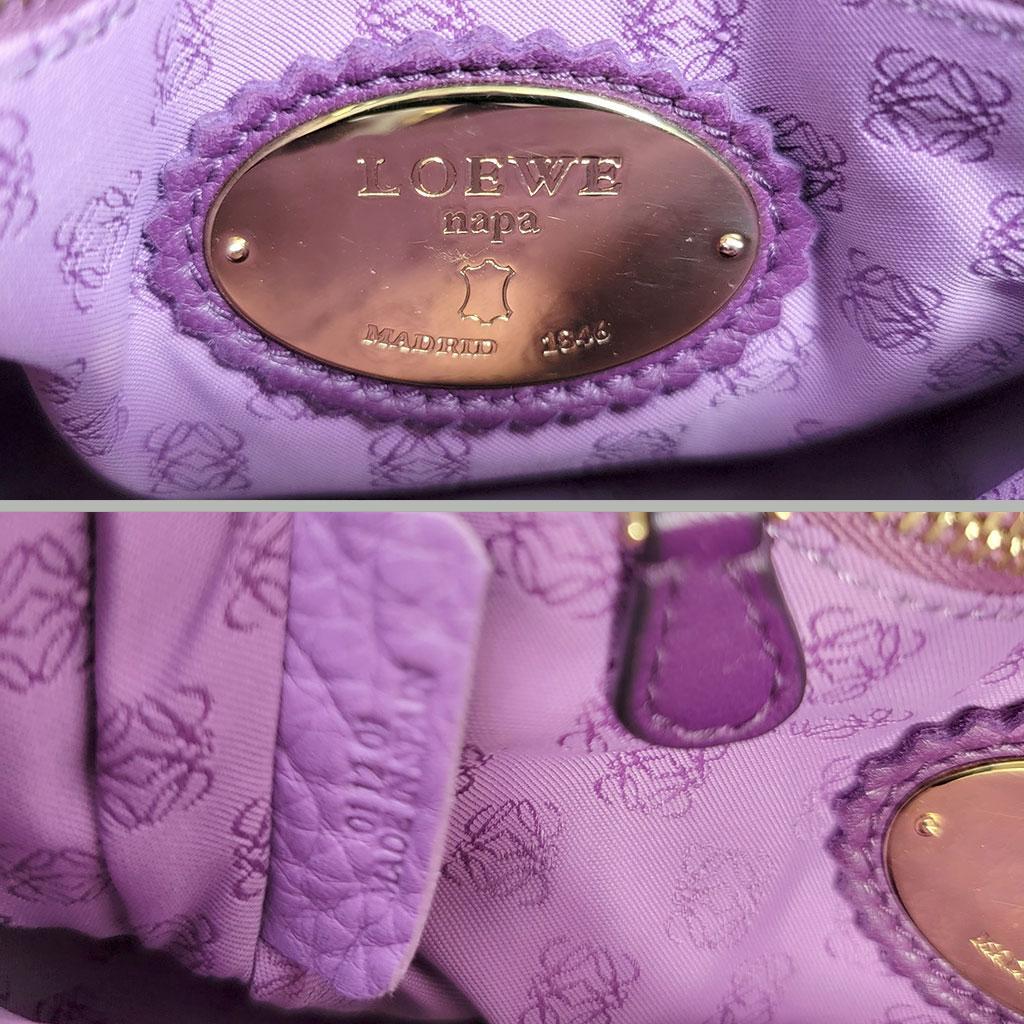 LOEWEロエベ フラメンコショルダーバッグ アナグラム　紫　パープル