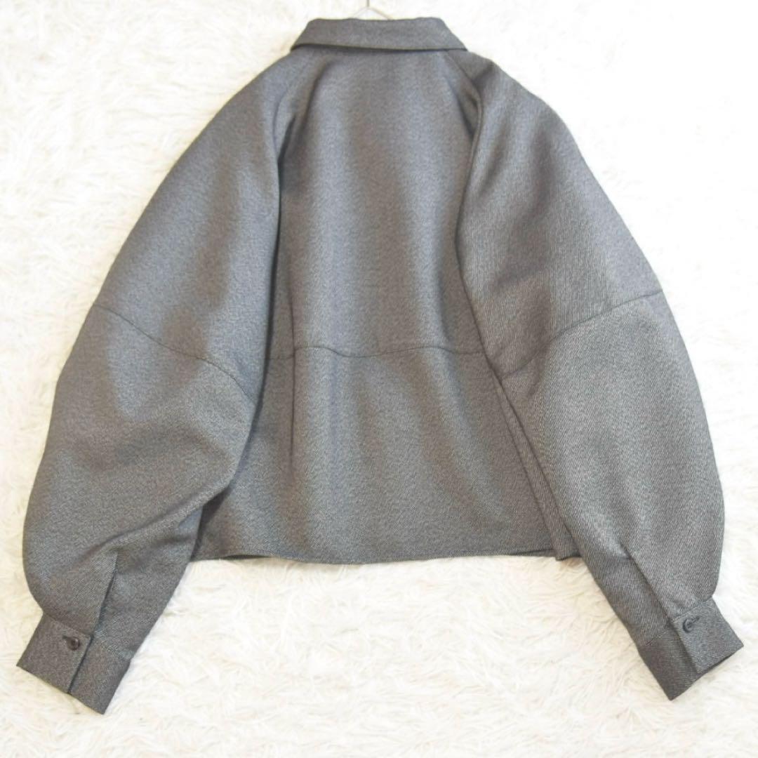 極美品 OHGA 2024AW TWEED BLOUSE コサージュ付 ツイード