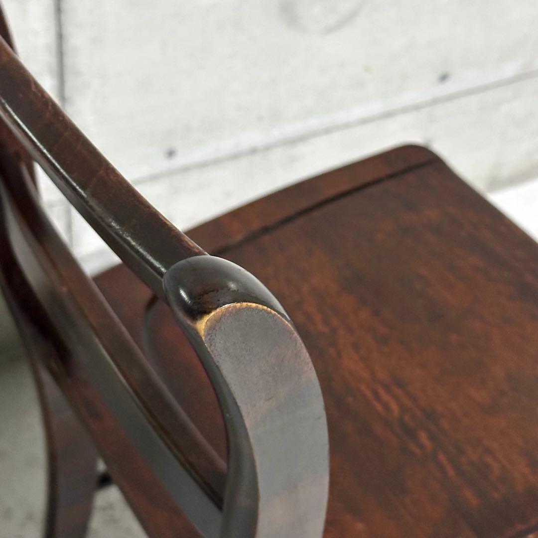 ✦80年代✦北海道民芸家具 板座チェア 無垢材 ダイニングチェア 昭和家具 民芸