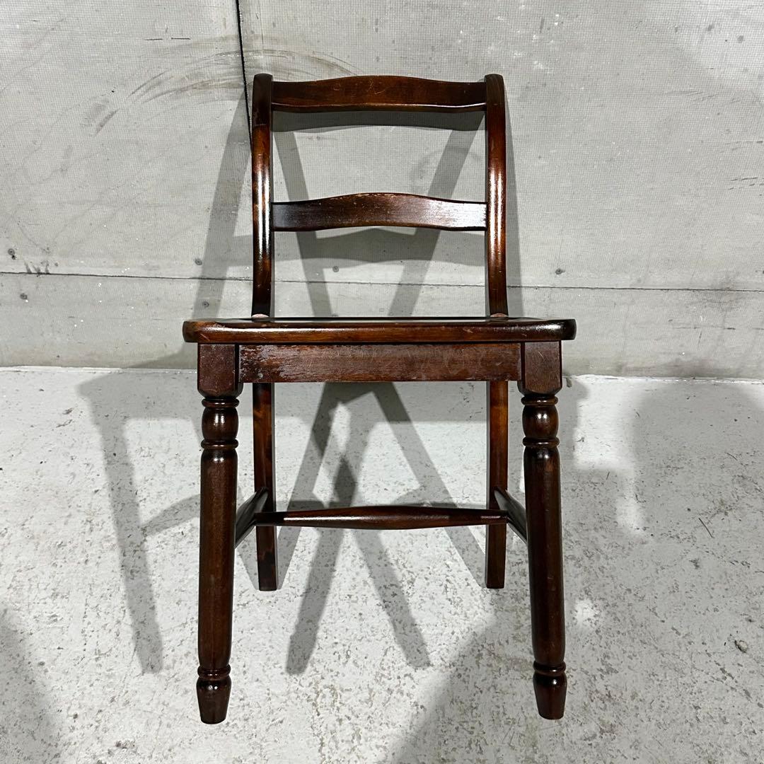 ✦80年代✦北海道民芸家具 板座チェア 無垢材 ダイニングチェア 昭和家具 民芸